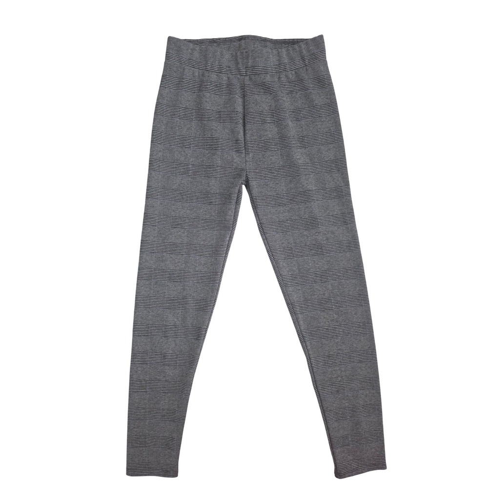 Ann Taylor Factory Grey Glen Plaid Pull On Leggings Womens‎ Size M Career Slim